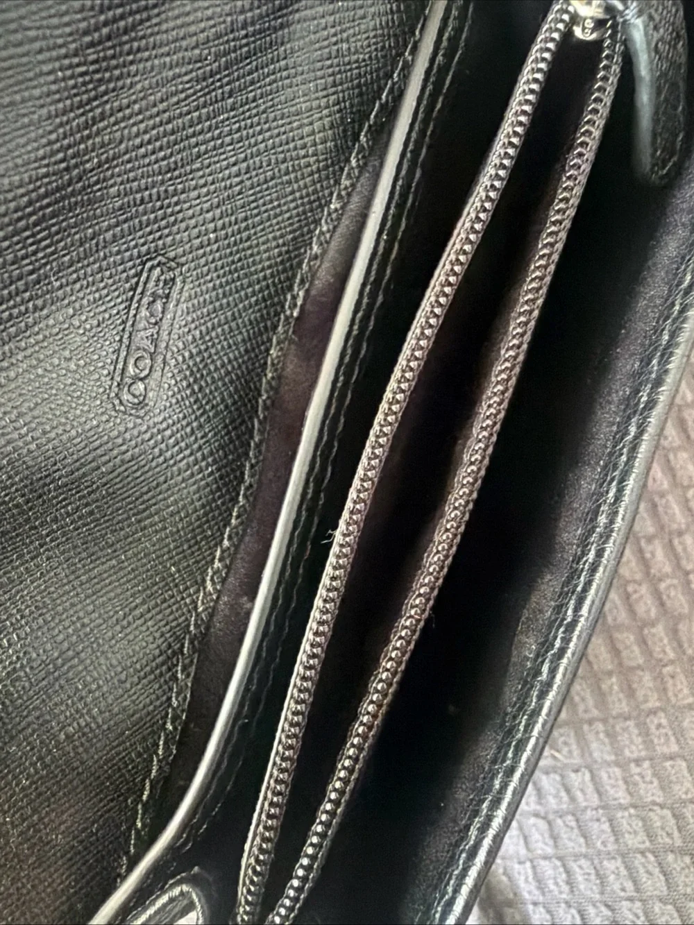 Coach Black LeatherP hone & Crossbody Flap Bag - Picture 6 of 14